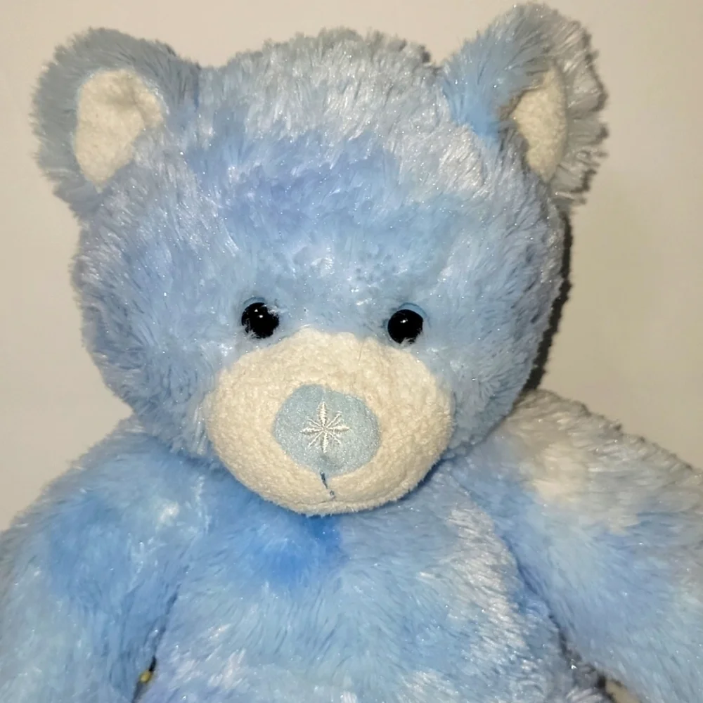 Build-a-bear Workshops Blue Sparkle Bear stuffed animal plush bear, collectible